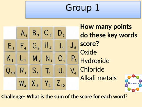 KS3 group 1 alkali metals