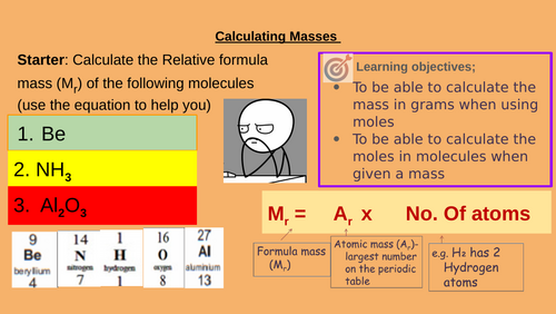 Calculating masses - edexcel- ks4 chemistry- interview lesson