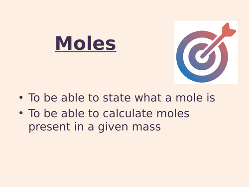 Moles KS4 AQA - Chemistry