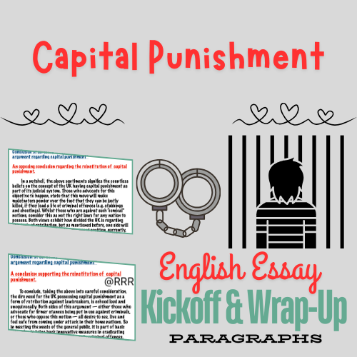 English Essay Closures: Capital Punishment - Sample Answer & Tips for GCSE & IGCSE English Lessons