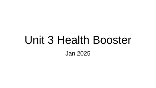 Unit 3 Health Booster