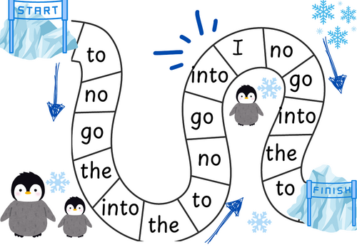 Penguin tricky word race phase 2 and 3