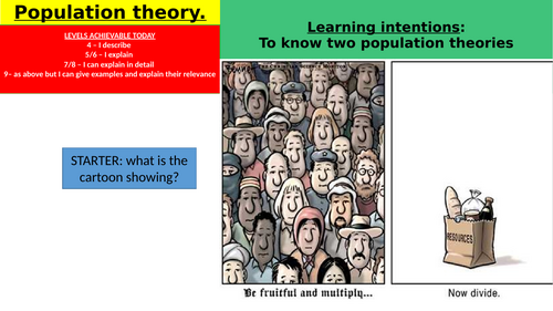 iGCSE Geography - Economic activity and energy - 6 - Population theories, boserup and malthus