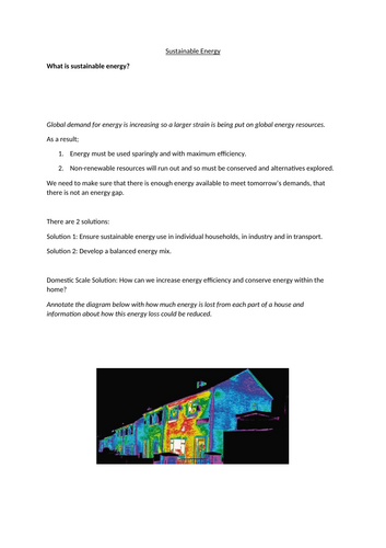 iGCSE Geography - Economic activity and energy - 10 - sustainability