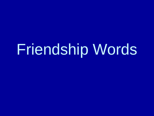 Friendship Words