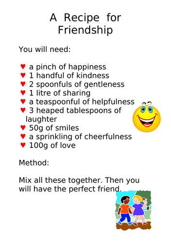 A Recipe for Friendship