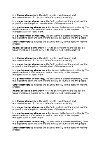 EDEXCEL A LEVEL POLITICS TOPIC 1 DEMOCRACY AND PARTICIPATION. L1 WHAT IS DEMOCRACY?