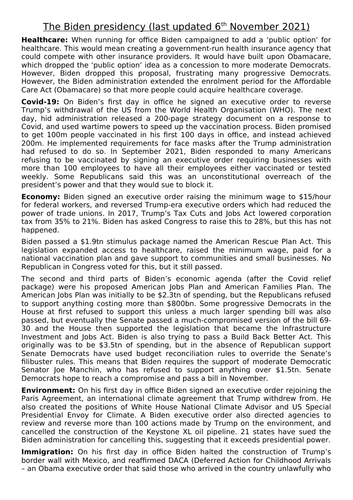 Edexcel A Level Gov and Politics - USA - Presidency - Presidents Vs Prime Ministers