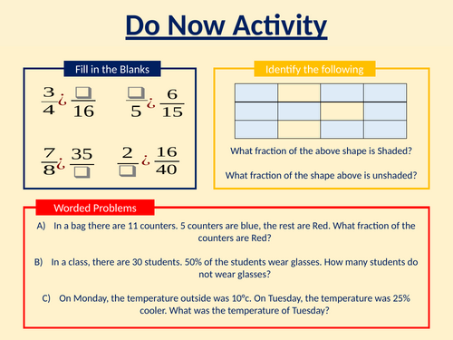 Expressing Quantities as Fractions of Another