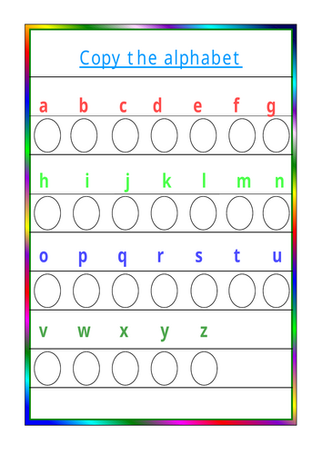 KS1  Copy the Alphabet