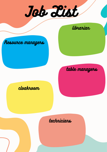 Classroom Jobs poster