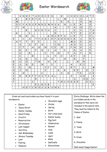 Easter Wordsearch