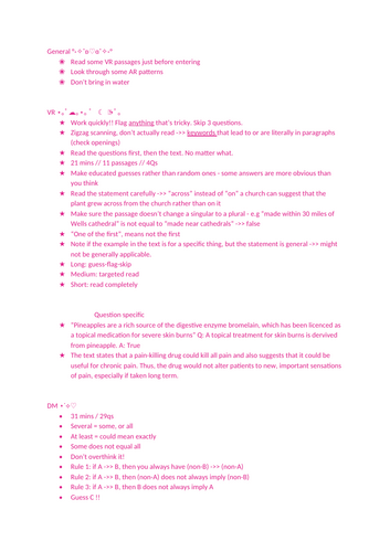 UCAT Summary (including AR)
