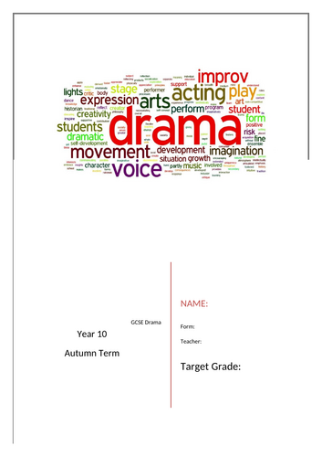 GCSE Intro to Drama booklet and PPTS