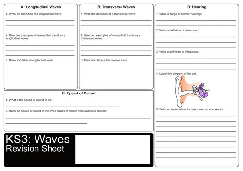 KS3 Waves Revision Sheet