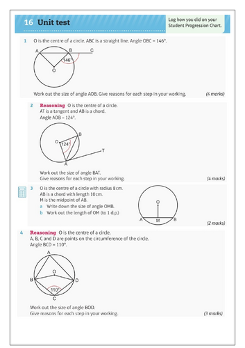 Practice test - Circle Theorems Mathematics