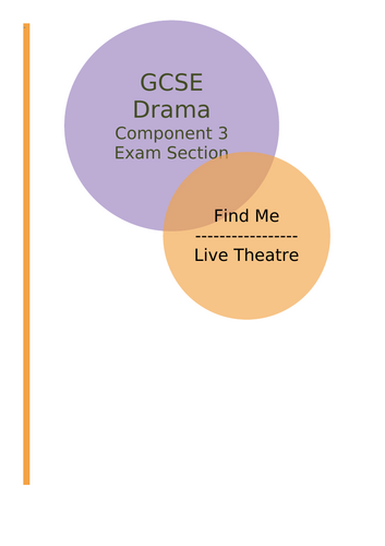 Find Me and Live Theatre revision booklet EDUQAS GCSE