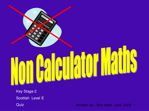 ks2 Mental Arithmetic (Non Calculator)