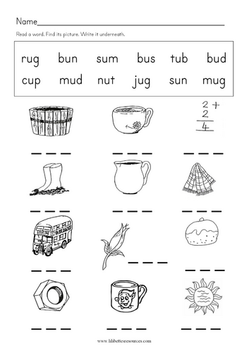 Phonics worksheet EYFS