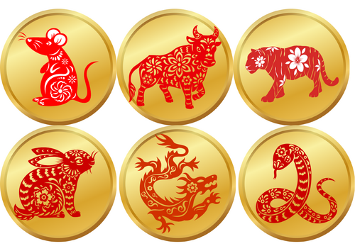 Chinese and Lunar New Year animal coins