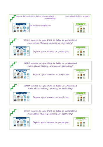 Primary and Secondary sources extension