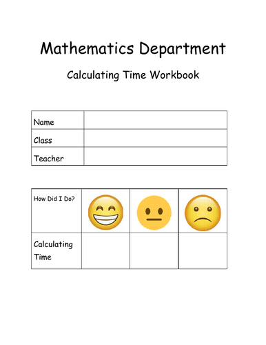 Calculating Time Maths Workbook