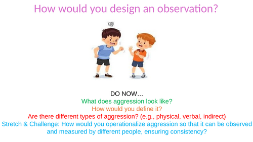 Observational Design? How would you design an observation? Research Methods - A Level Psychology AQA