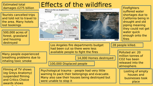 LA Wildfires KS3 lesson