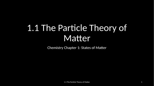 Slides: Cambridge Checkpoint and Beyond - Chemistry Secondary 1 (Year 7) Chapter 1 States of Matter