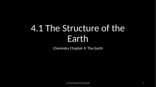 Slides: Cambridge Checkpoint and Beyond - Chemistry Secondary 1 (Year 7) Chapter 4 The Earth