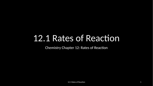 Slides: Cambridge Checkpoint and Beyond - Chemistry Secondary 1 (Year 9) Chapter 12 Rates of Reactio