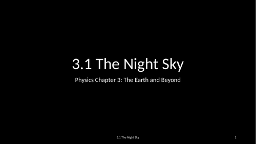 Slides: Cambridge Checkpoint and Beyond - Physics Secondary 1 (Year 7) Chapter 3 The Earth and Beyon