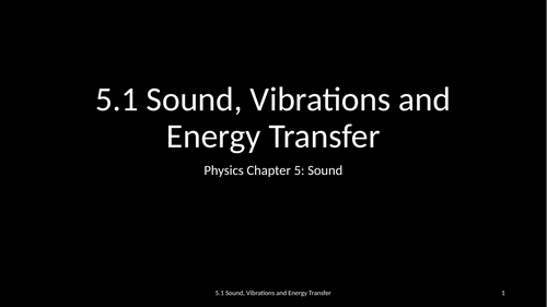 Slides: Cambridge Checkpoint and Beyond - Physics Secondary 1 (Year 8) Chapter 5 Sound