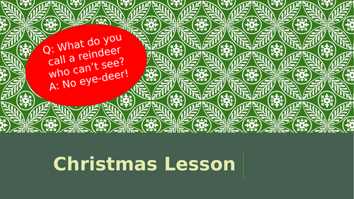 Christmas Drama Lesson