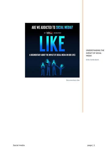 Worksheets social media - documentary 'Like'