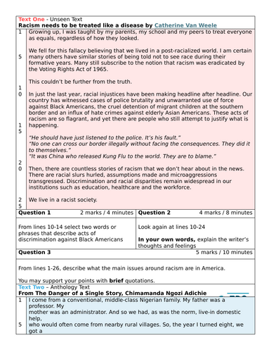 IGCSE English Language Paper 1 Mini Mock