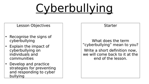 Cyberbullying KS3