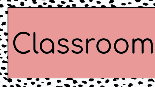 Classroom Noticeboard sign