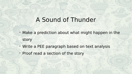 Sound of Thunder - Unit of Work