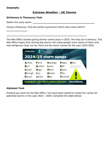 Extreme Weather – UK Storms