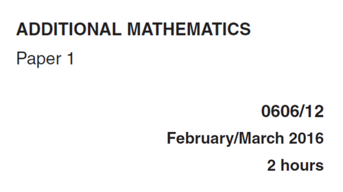 IGCSE-0606_March 2016_Paper 1 Version 2_Solutions