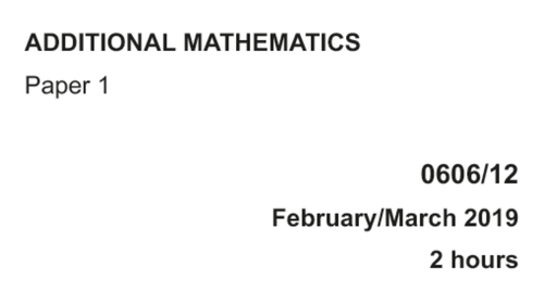 IGCSE-0606_March 2019_Paper 1 Version 2_Solutions