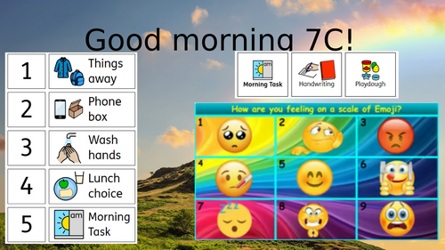 Morning task slides