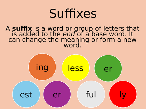 Suffixes