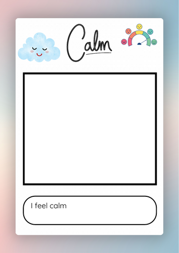 PSED feeling sheet - What makes you feel calm?