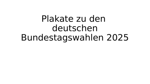 Bundestagswahlen in Deutschland / Elections in Germany