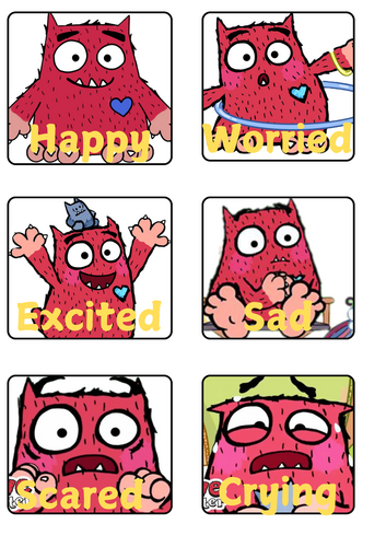 Love monster feelings cards