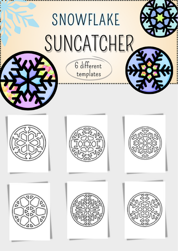 Art Project: Window Decor - Suncatcher Snowflake Winter