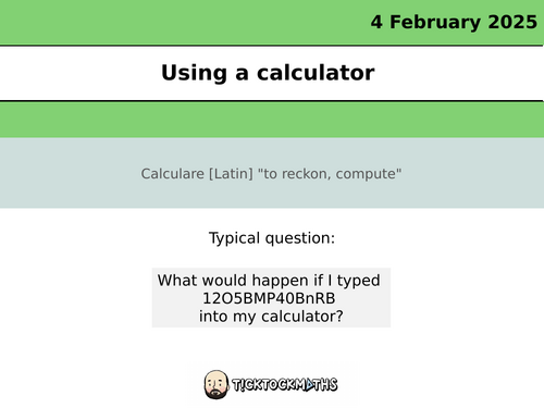 Calculator skills