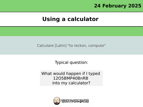 Calculator skills